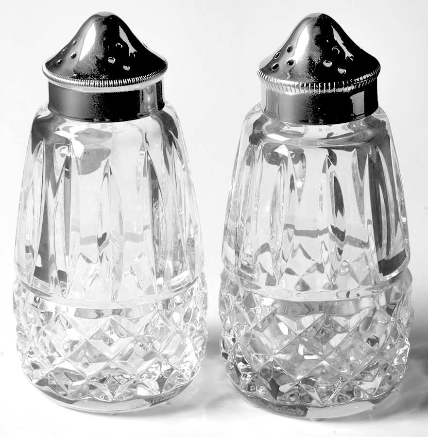 Maeve (Cut) Shaker Set & Sterling Lids by Waterford Crystal-1