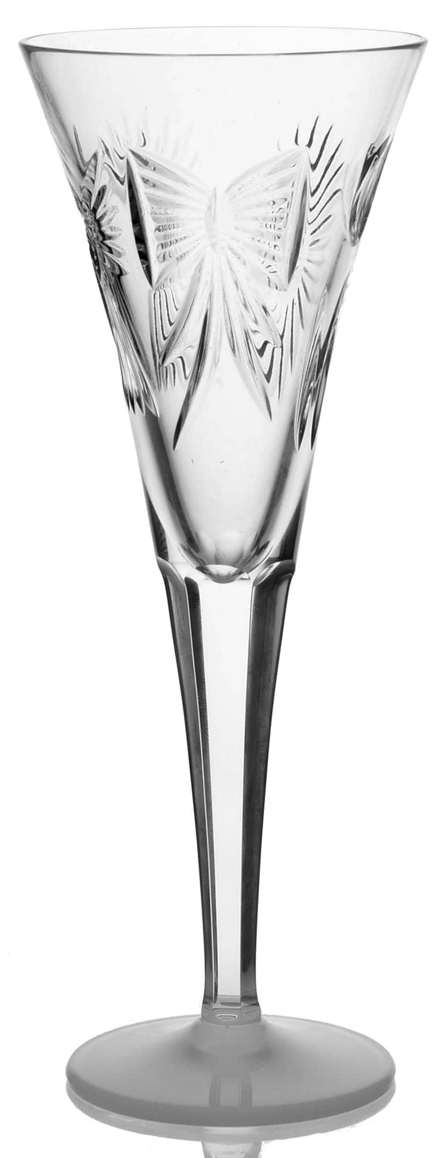 Millennium Series Frosted Foot Continental Fluted Champagne by Waterford Crystal-1