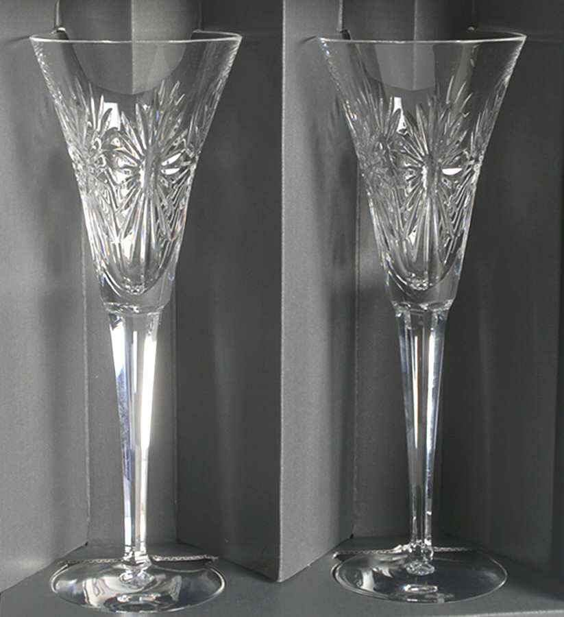 Millennium Series (Set of 2) Fluted Champagne by Waterford Crystal-1
