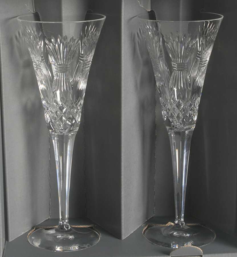 Millennium Series (Set of 2) Fluted Champagne by Waterford Crystal-1