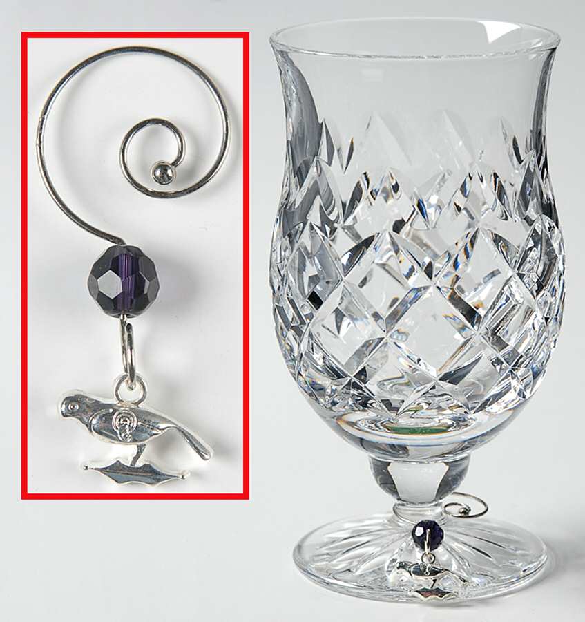 Powerscourt Punch Glass & Twelve Days of Christmas Charm by Waterford Crystal-1