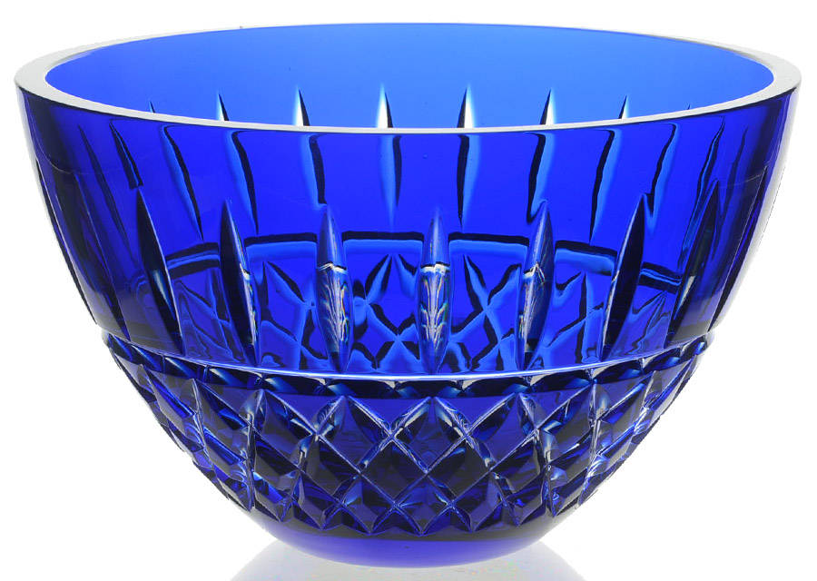 Tramore (Cut) 8" Blue Round Bowl by Waterford Crystal-1