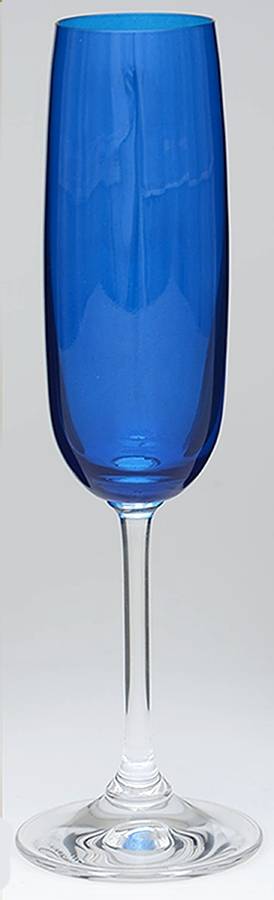 Vintage Blue Fluted Champagne by Waterford Crystal-1