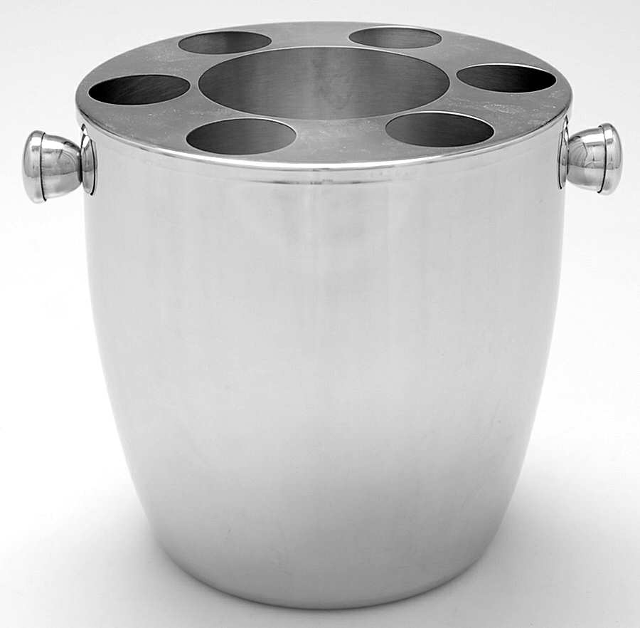 Vintage Metal Vodka Chiller/Ice Bucket by Waterford Crystal-1