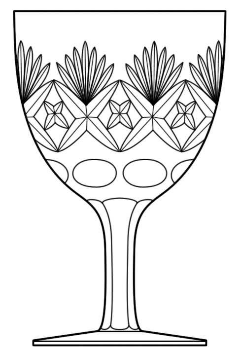 Angelique Water Goblet by Webb Corbett-1