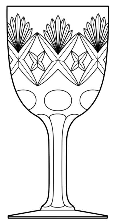 Coton Water Goblet by Webb Corbett-1