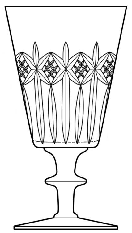 Leonore Water Goblet by Webb Corbett-1