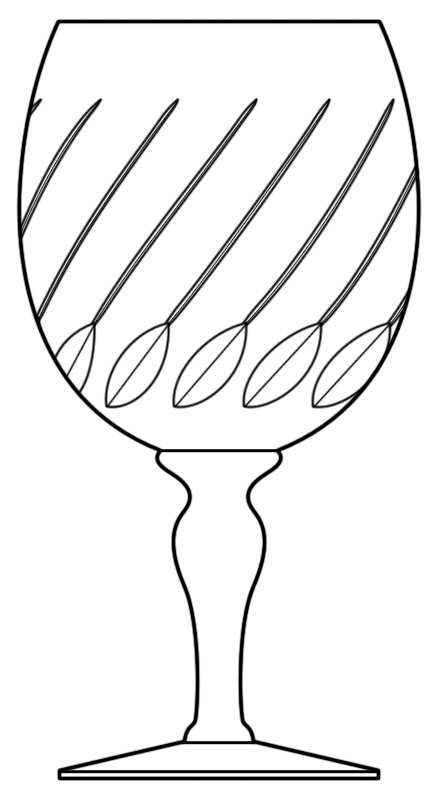 Pirouette Water Goblet by Webb Corbett-1