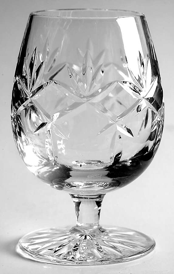 Prince Charles (Cut Foot) Brandy Glass by Webb Corbett-1