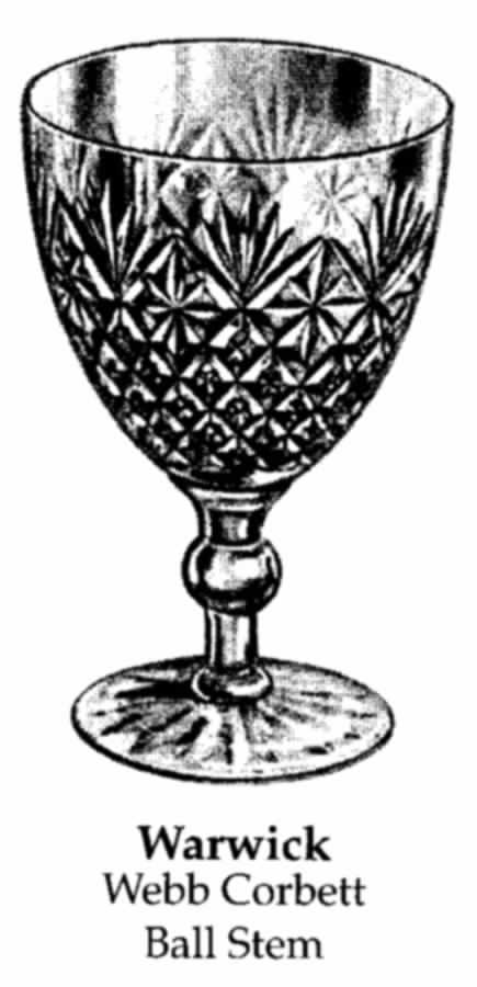 Warwick (Ball Stem) Water Goblet by Webb Corbett-1