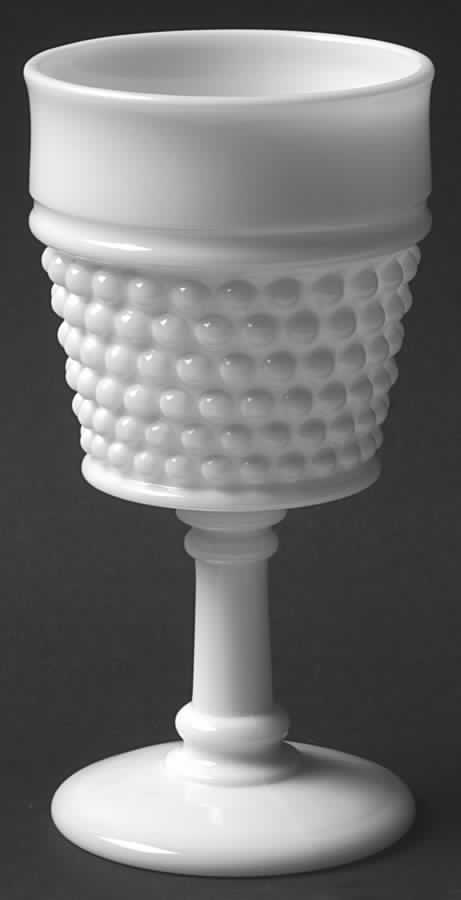 American Hobnail Milk Glass Water Goblet by Westmoreland-1