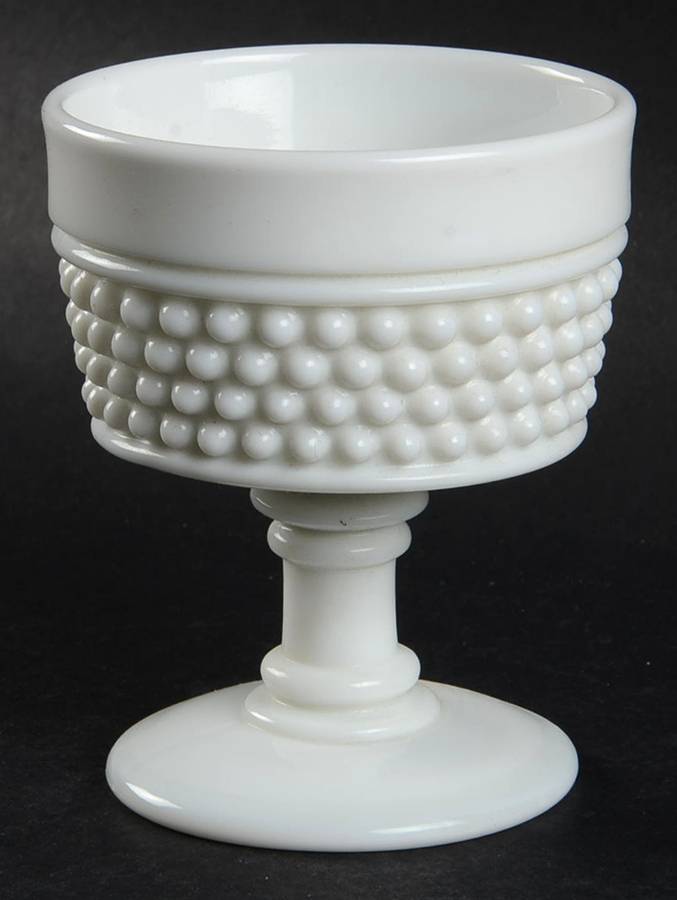 American Hobnail Milk Glass Low Sherbet by Westmoreland-1