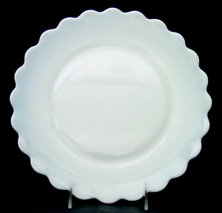 American Hobnail Milk Glass Dinner Plate by Westmoreland-1