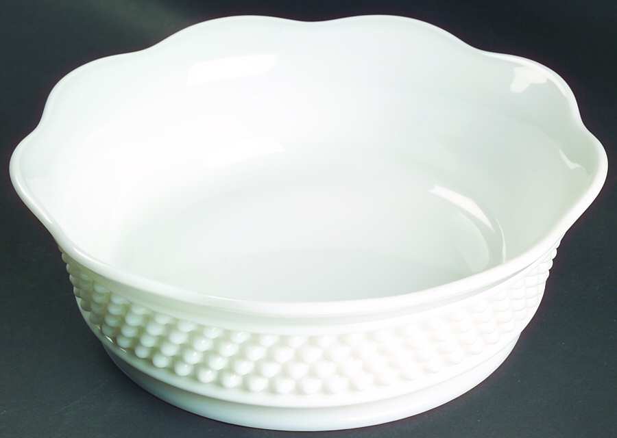 American Hobnail Milk Glass 9" Round Bowl by Westmoreland-1