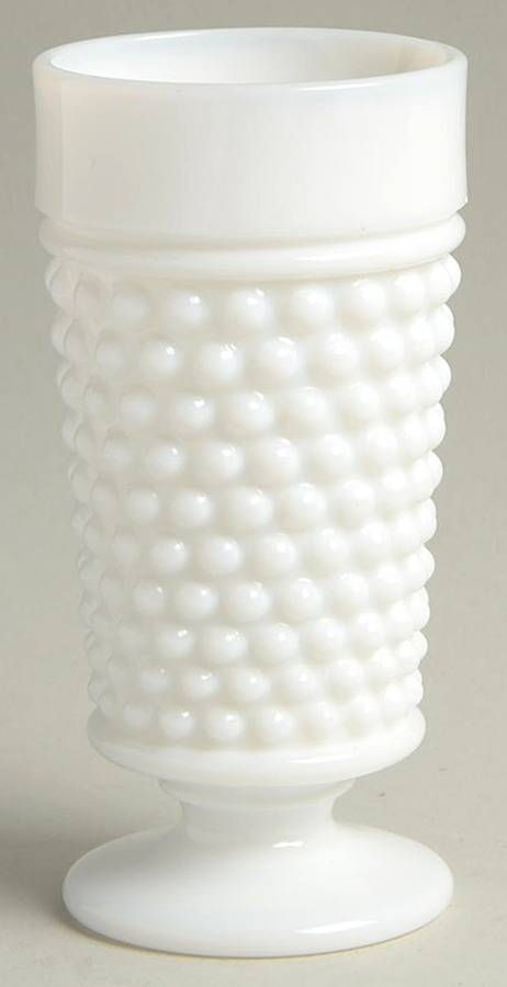 American Hobnail Milk Glass Ginger Ale Glass by Westmoreland-1
