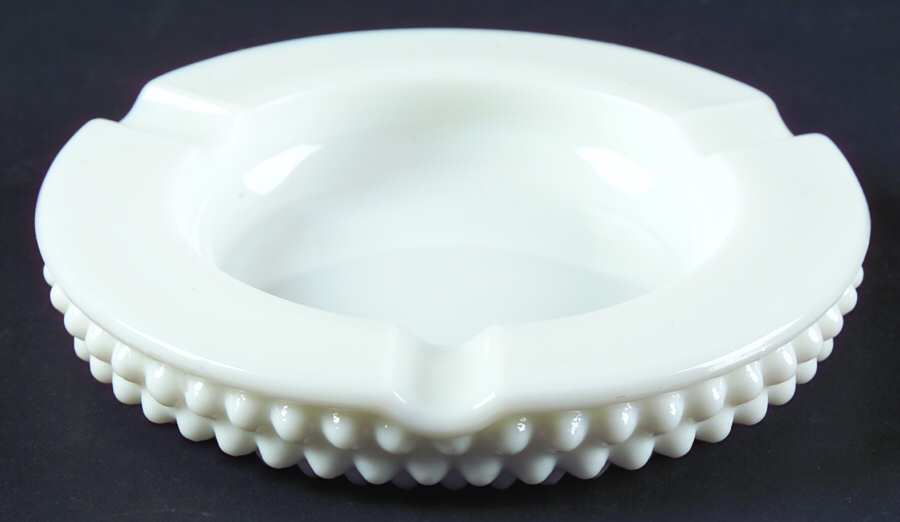 American Hobnail Milk Glass Ashtray by Westmoreland-1