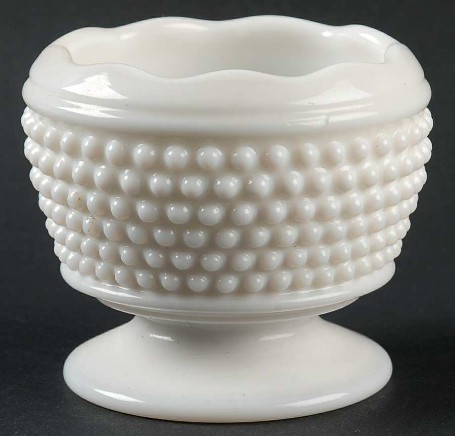 American Hobnail Milk Glass 3" Rose Bowl by Westmoreland-1