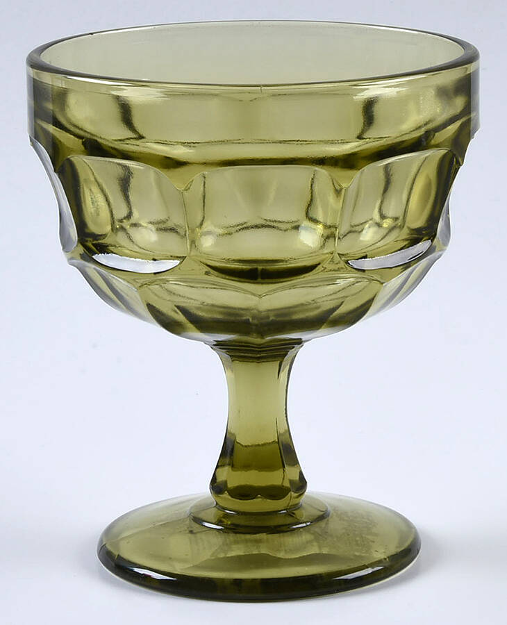 Ashburton Green (Olive) Champagne/Tall Sherbet by Westmoreland-1