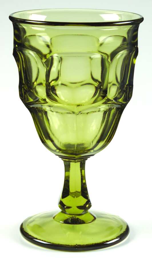 Ashburton Green (Olive) Water Goblet by Westmoreland-1