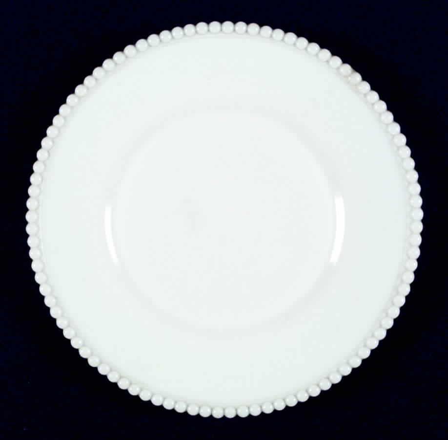 Beaded Edge Milk Glass Luncheon Plate by Westmoreland-1