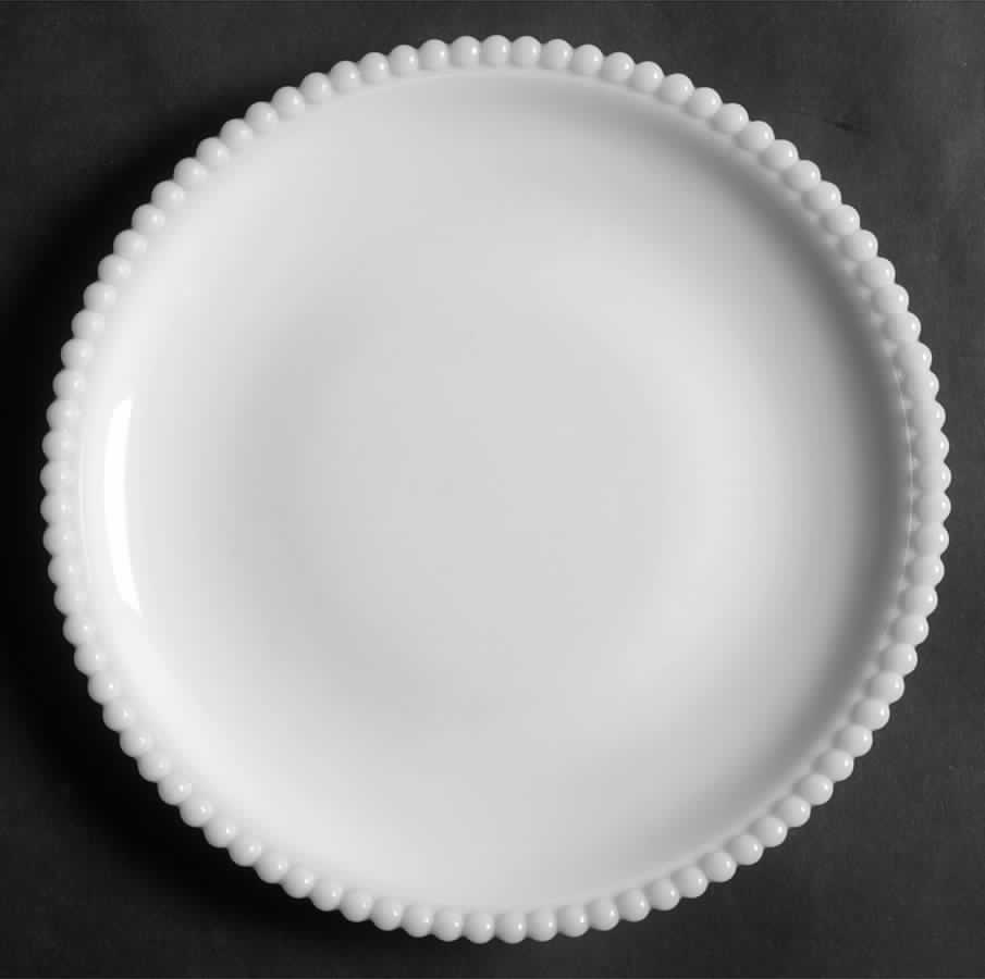 Beaded Edge Milk Glass 7" Salad Plate by Westmoreland-1