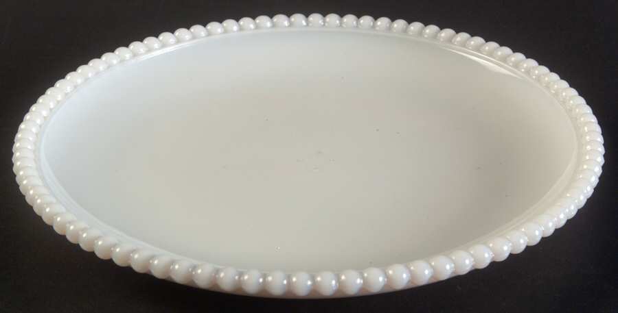Beaded Edge Milk Glass Luncheon Plate by Westmoreland-1
