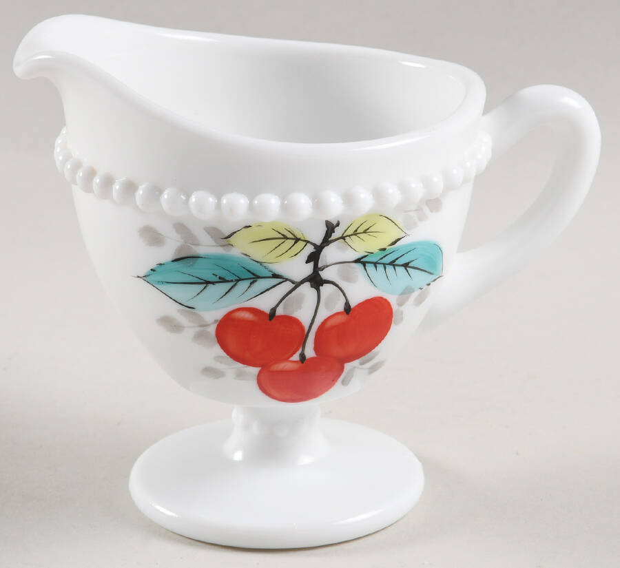 Beaded Edge Fruit Footed Creamer by Westmoreland-1