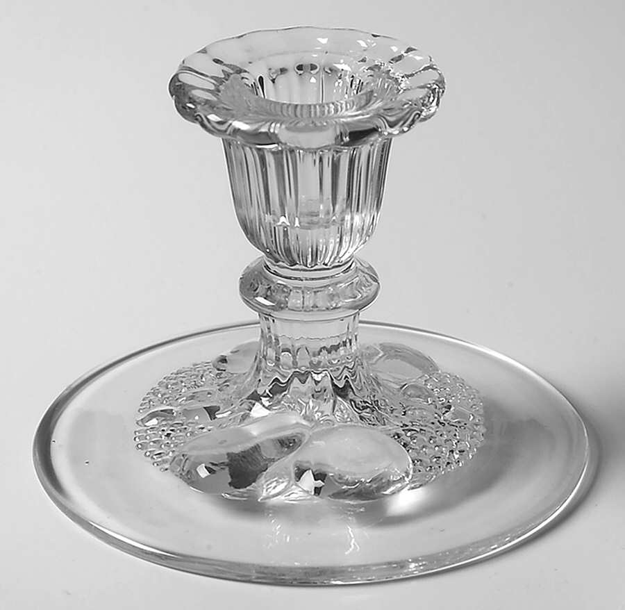 Della Robbia Clear Single Light Candlestick by Westmoreland-1