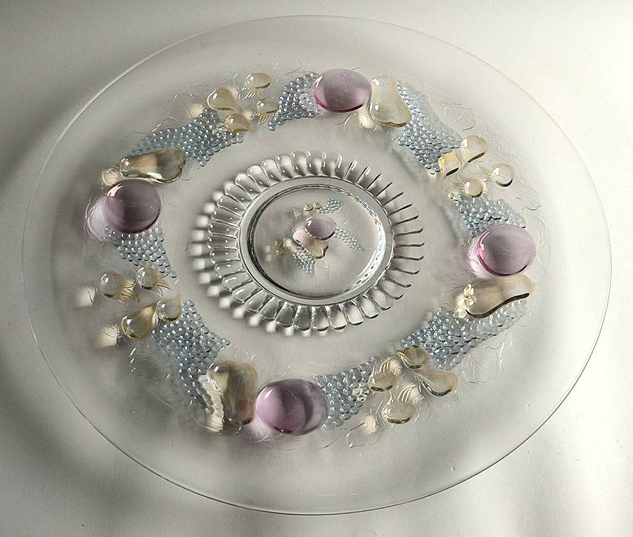 Della Robbia Flashed 18" Torte Plate/Punch Bowl Underplate by Westmoreland-1