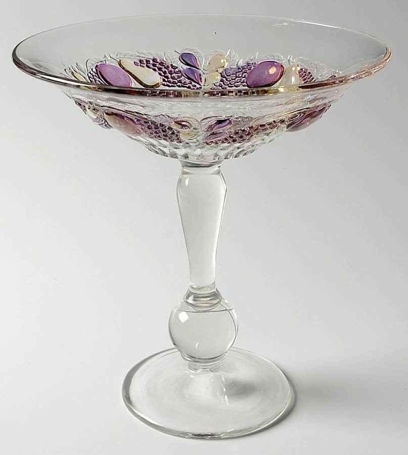 Della Robbia Flashed Footed Compote/Sweet Meat by Westmoreland-1