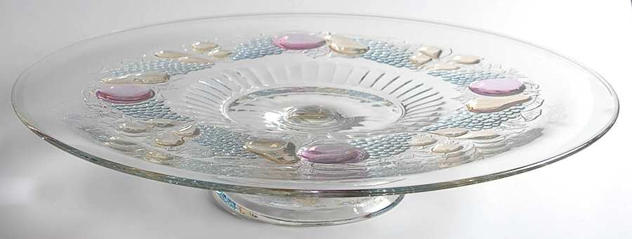 Della Robbia Flashed Flat Edge Cake Stand by Westmoreland-1
