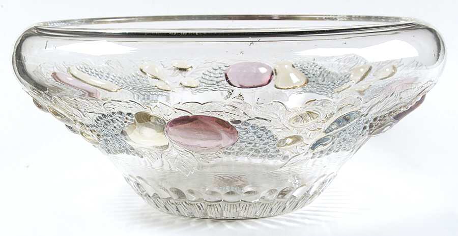 Della Robbia Flashed Cupped Punch Bowl by Westmoreland-1