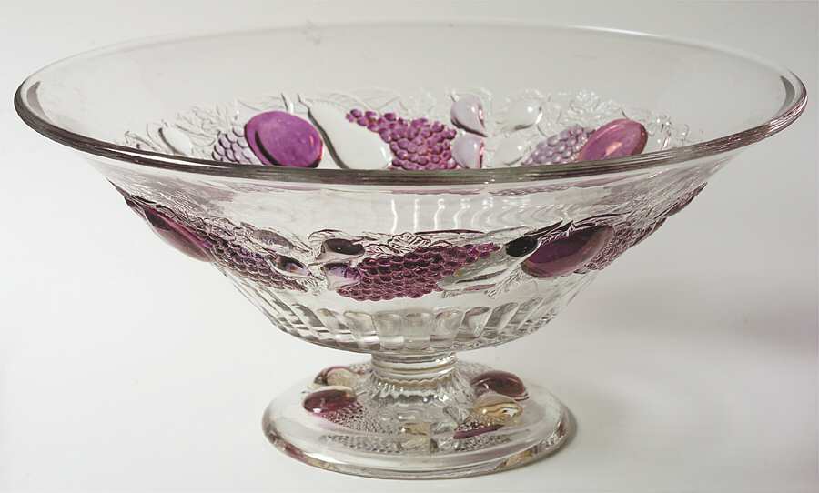 Della Robbia Flashed 12" Footed Bowl by Westmoreland-1