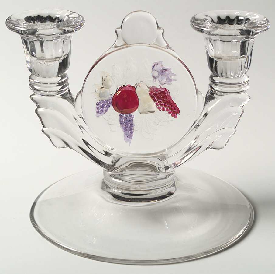 Della Robbia Flashed Double Light Candlestick by Westmoreland-1