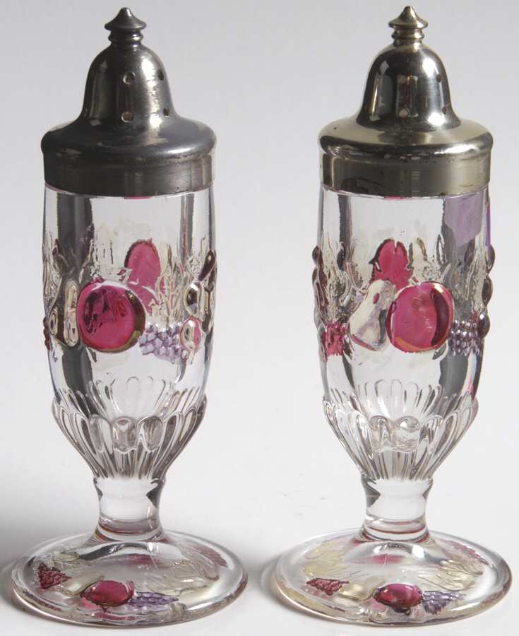 Della Robbia Flashed Footed Shaker Set & Metal Lids by Westmoreland-1