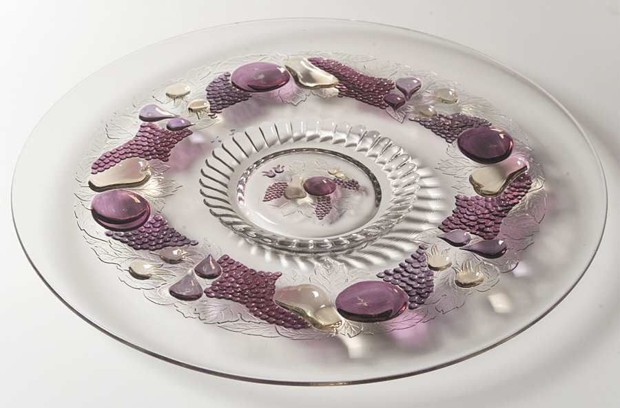Della Robbia Flashed 18" Torte Plate/Punch Bowl Underplate by Westmoreland-1