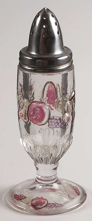 Della Robbia Flashed Footed Shaker & Metal Lid by Westmoreland-1