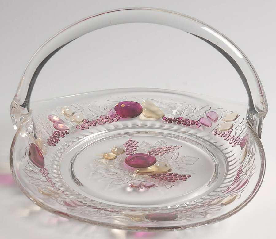 Della Robbia Flashed 6" Oval Handled Basket by Westmoreland-1