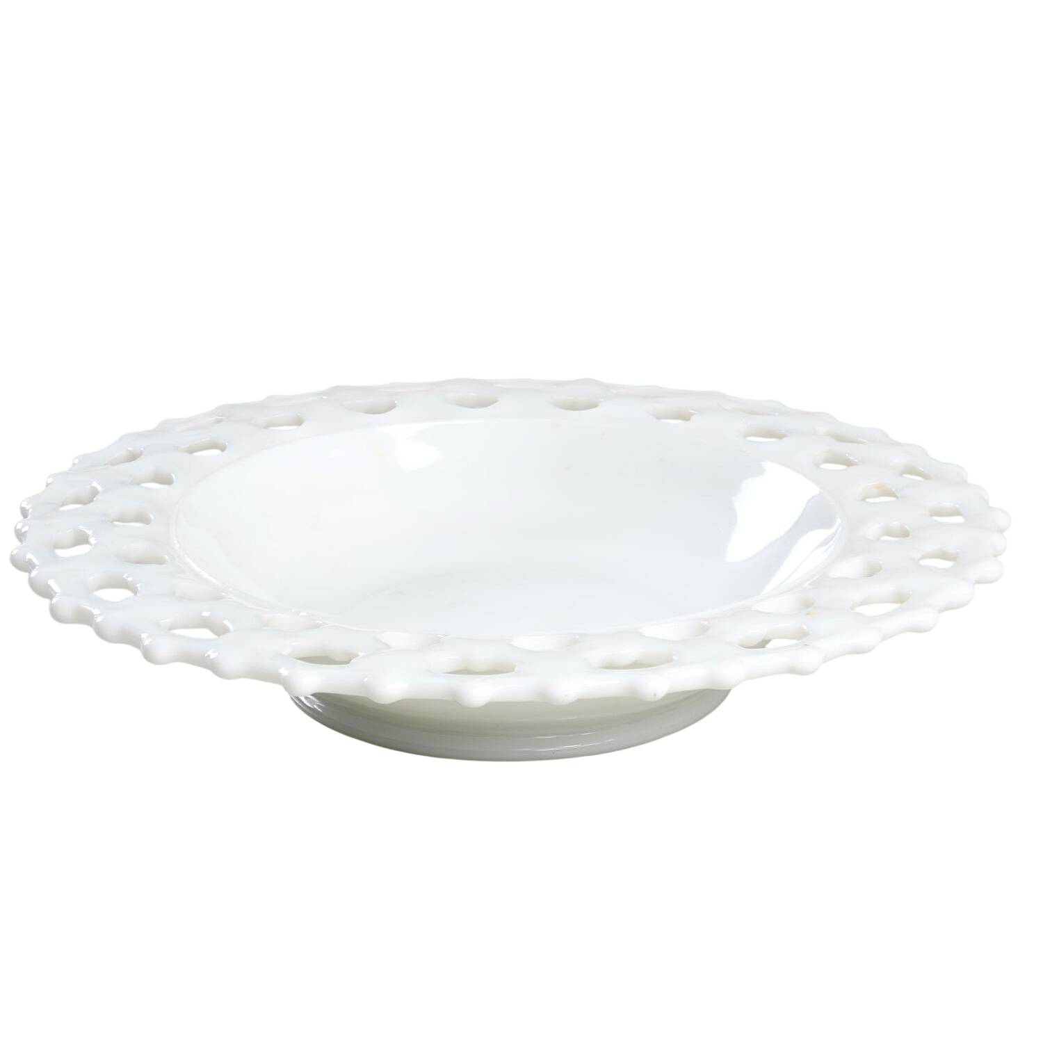 Doric Milk Glass 10" Round Bowl by Westmoreland-1