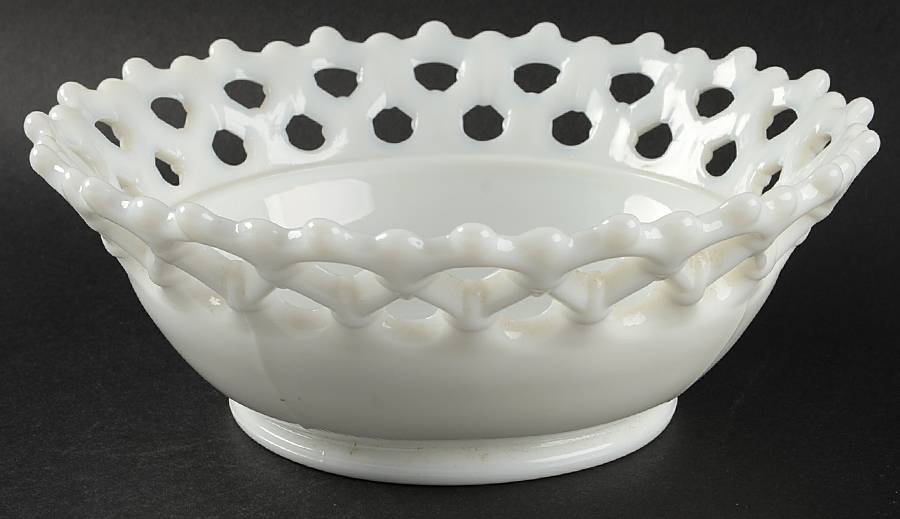 Doric Milk Glass 8" Belled Bowl by Westmoreland-1