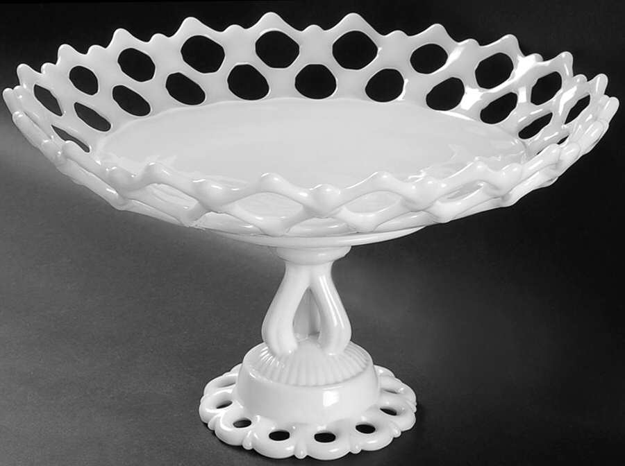 Doric Milk Glass 10" Belled Bowl by Westmoreland-1