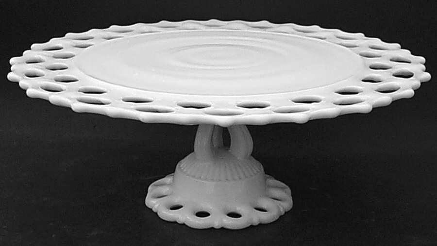 Doric Milk Glass Round Cake Stand by Westmoreland-1
