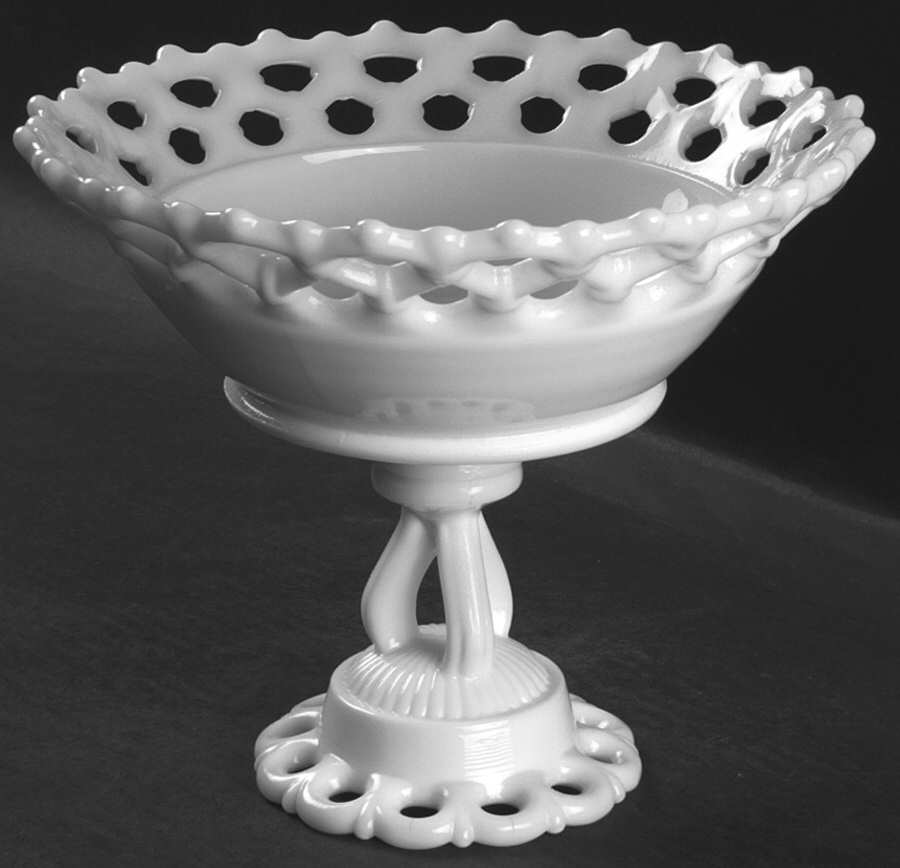 Doric Milk Glass 9" Belled Bowl by Westmoreland-1