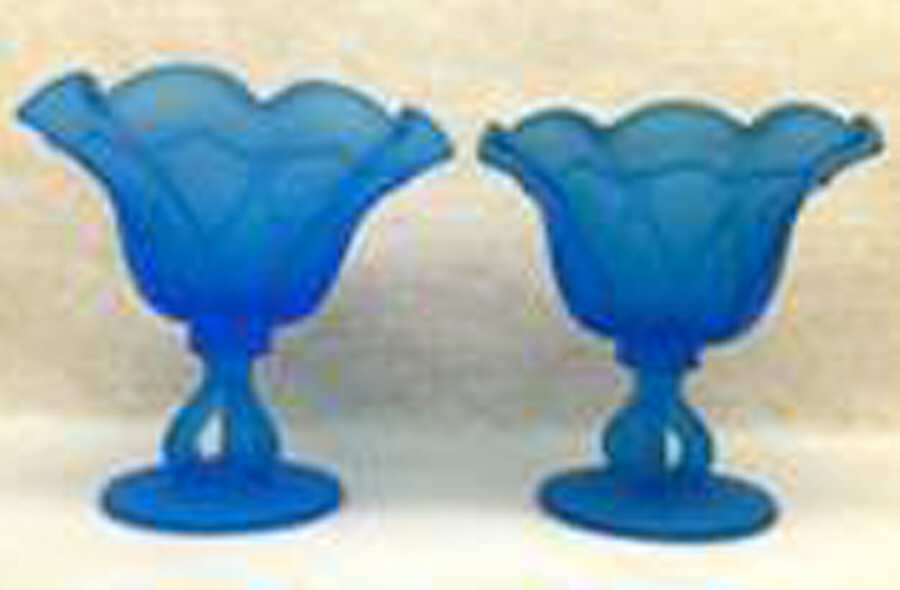Doric Dark Blue Mist (Satin) Compote by Westmoreland-1