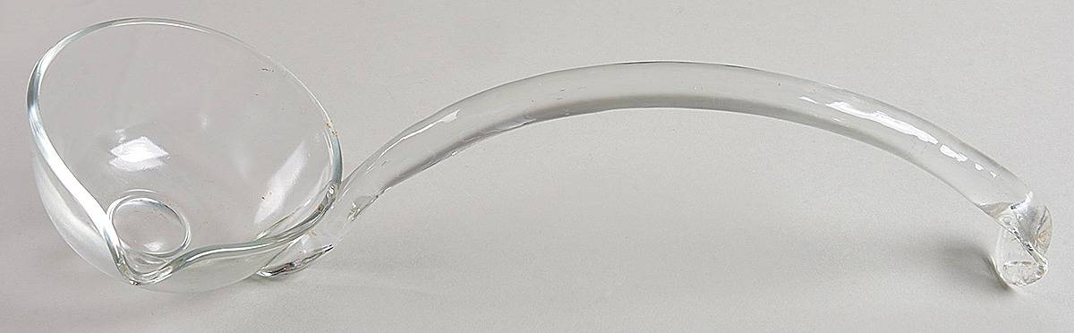 English Hobnail Clear (Round Base) Punch Ladle by Westmoreland-1