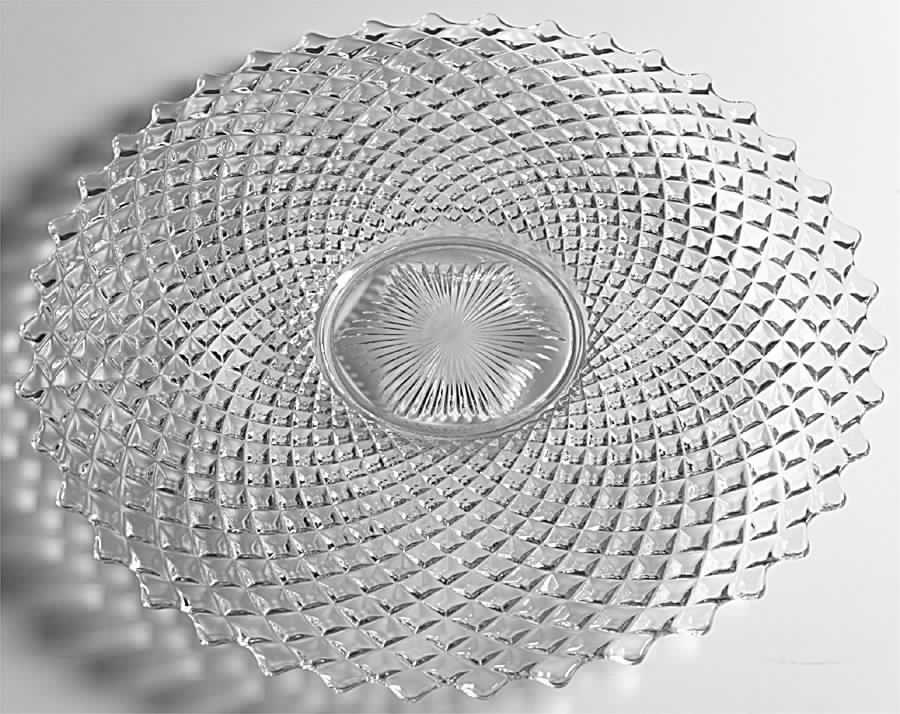 English Hobnail Clear (Round Base) 13" Torte Plate by Westmoreland-1