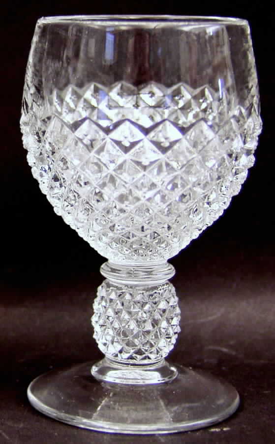 English Hobnail Clear (Round Base) Wine Glass by Westmoreland-1