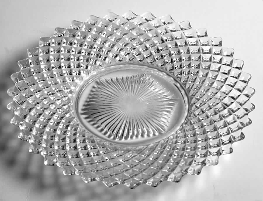 English Hobnail Clear (Round Base) Luncheon Plate by Westmoreland-1