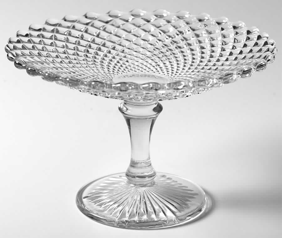 English Hobnail Clear (Round Base) Open Honey Dish by Westmoreland-1