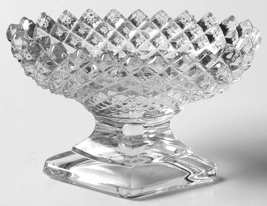 English Hobnail Clear (Round Base) Individual Nut Dish/Salt Dip by Westmoreland-1